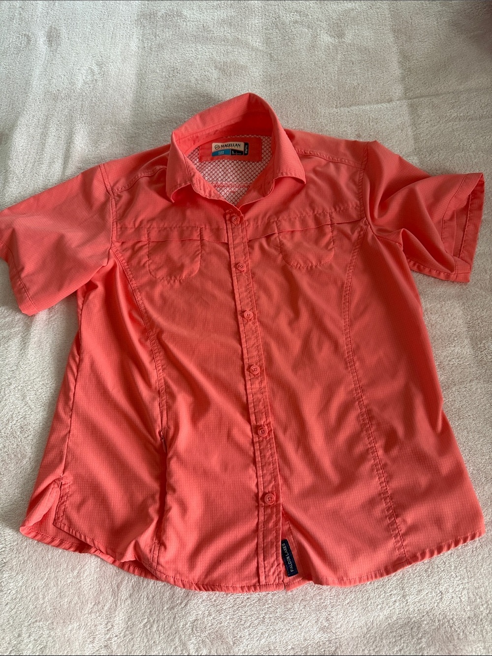 Magellan Outdoors Coral Short-Sleeve Button-Down Shirt
